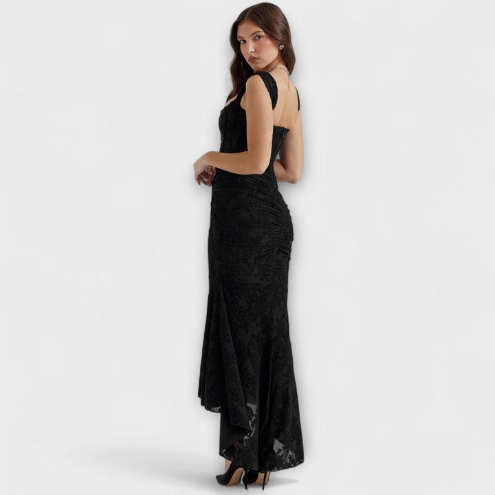 Jacqueline - Long dress with refined corset