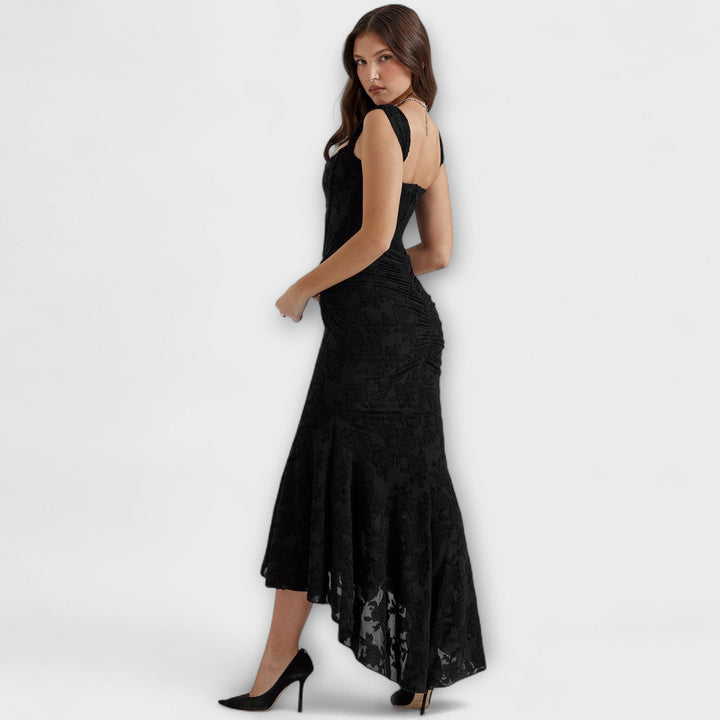 Jacqueline - Long dress with refined corset