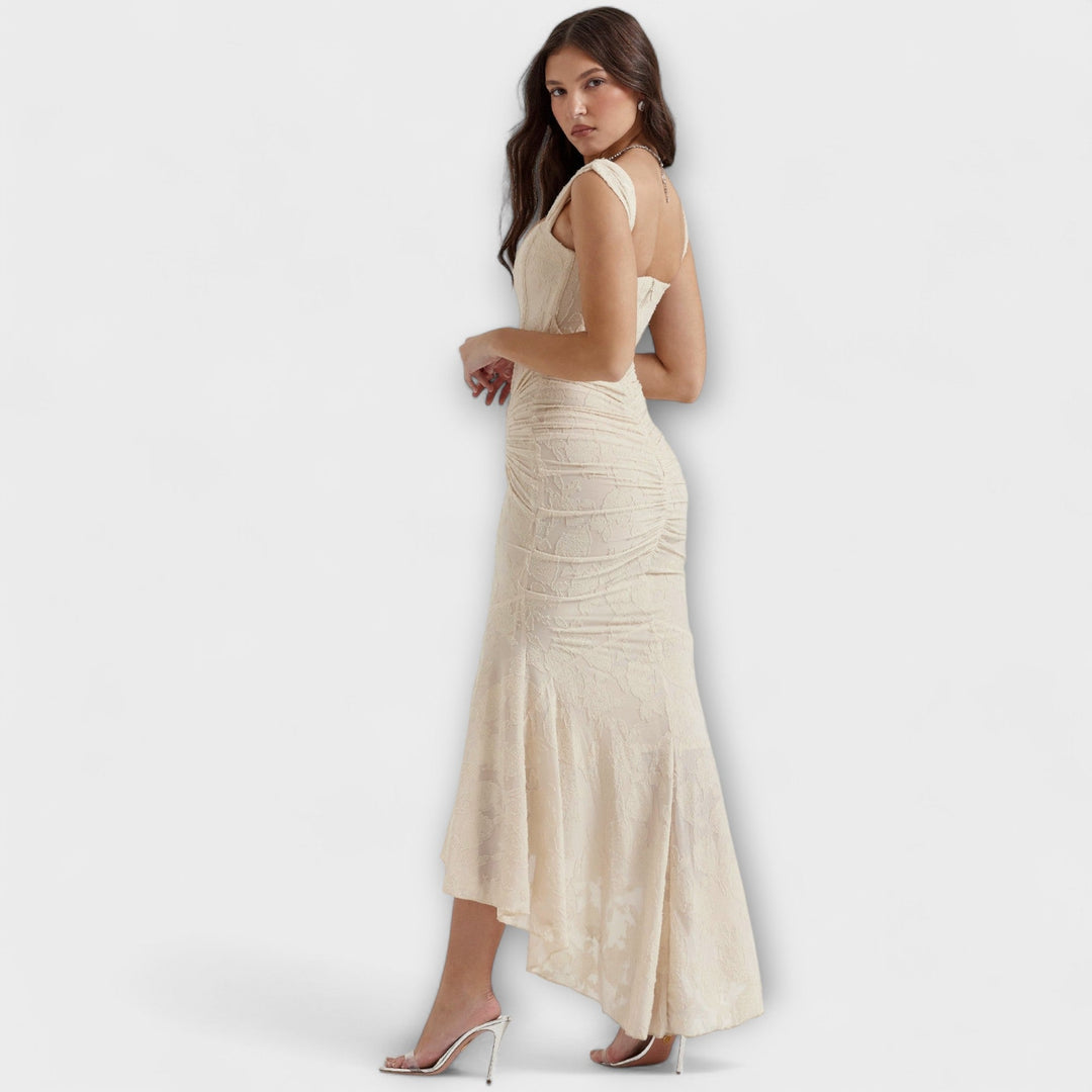 Jacqueline - Long dress with refined corset