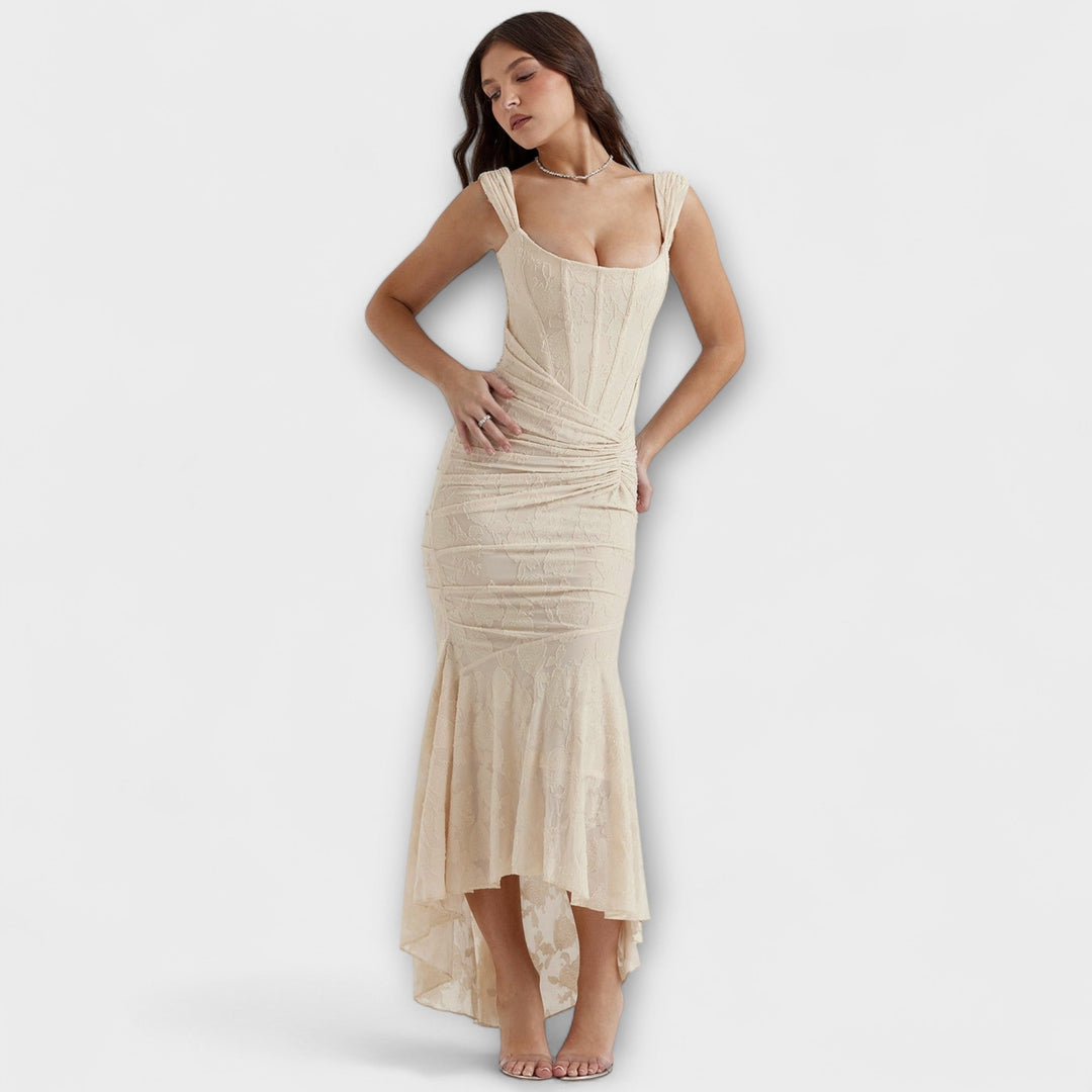Jacqueline - Long dress with refined corset