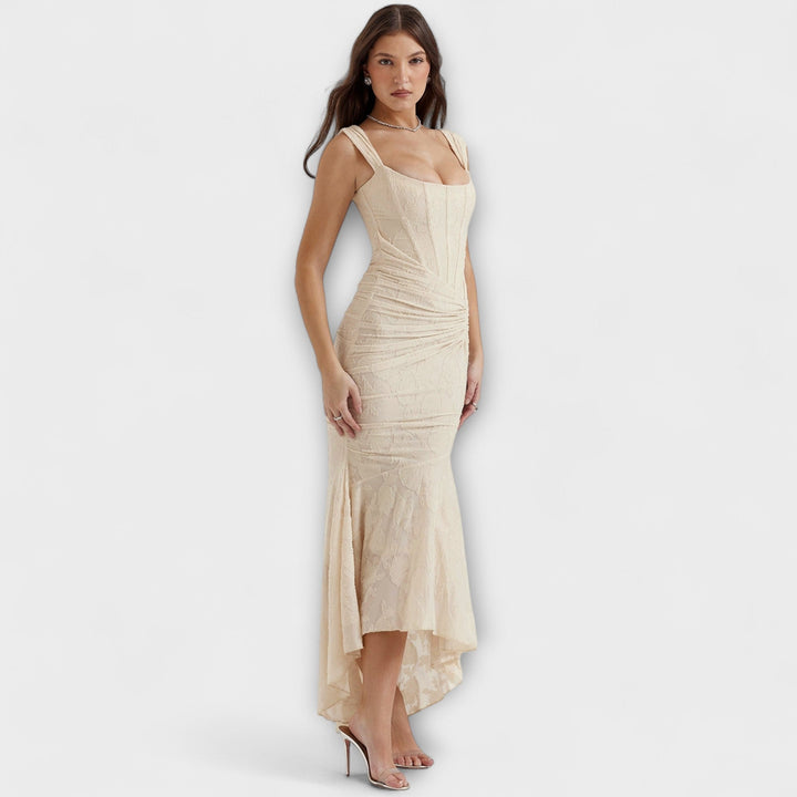 Jacqueline - Long dress with refined corset