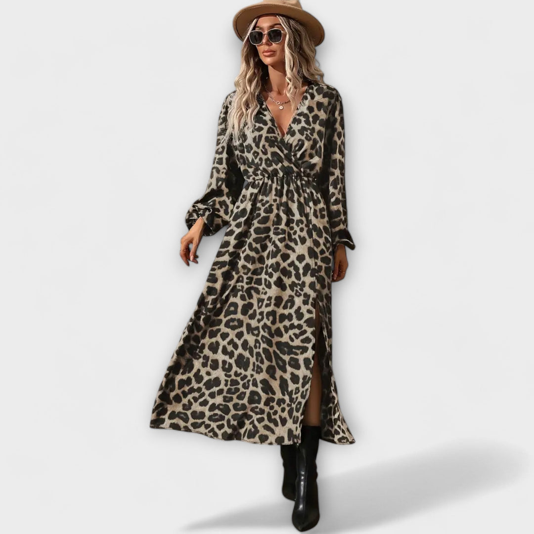 Louise - Stylish dress with leopard print