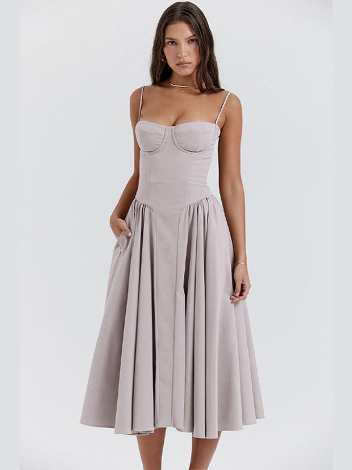 Denise - Vintage Cross-Border Fashionable Tank Long Dress