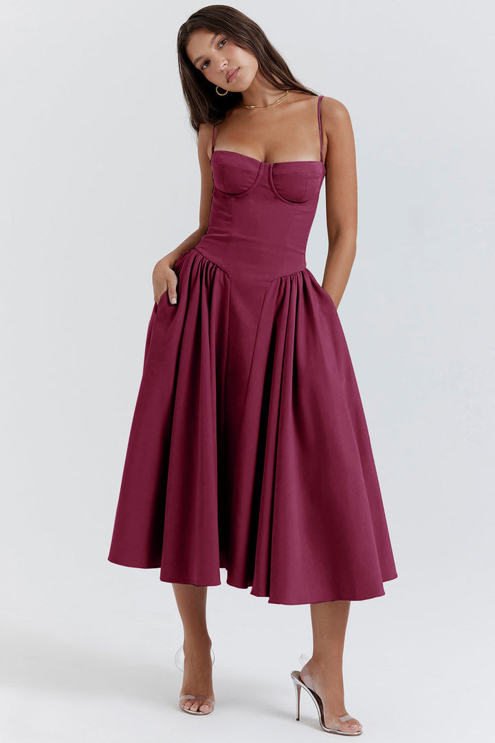 Denise - Vintage Cross-Border Fashionable Tank Long Dress