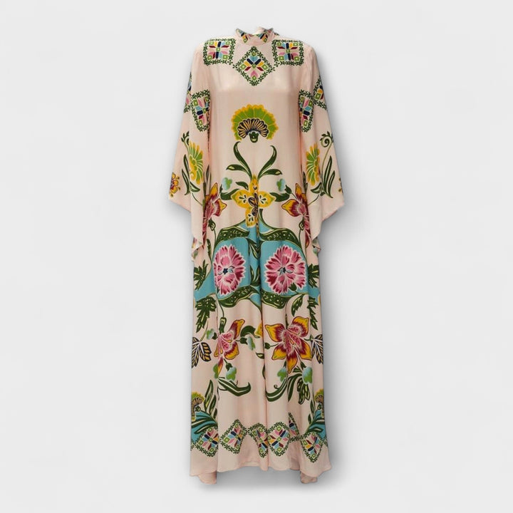 Tanya -Dress with Floral Pattern and Flowing Design