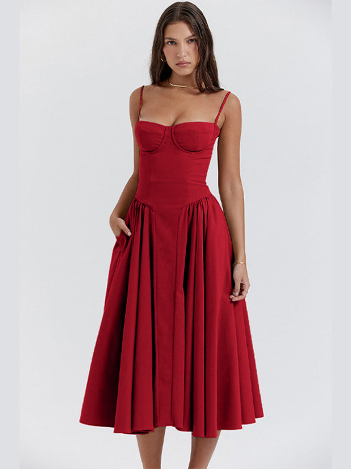 Denise - Vintage Cross-Border Fashionable Tank Long Dress