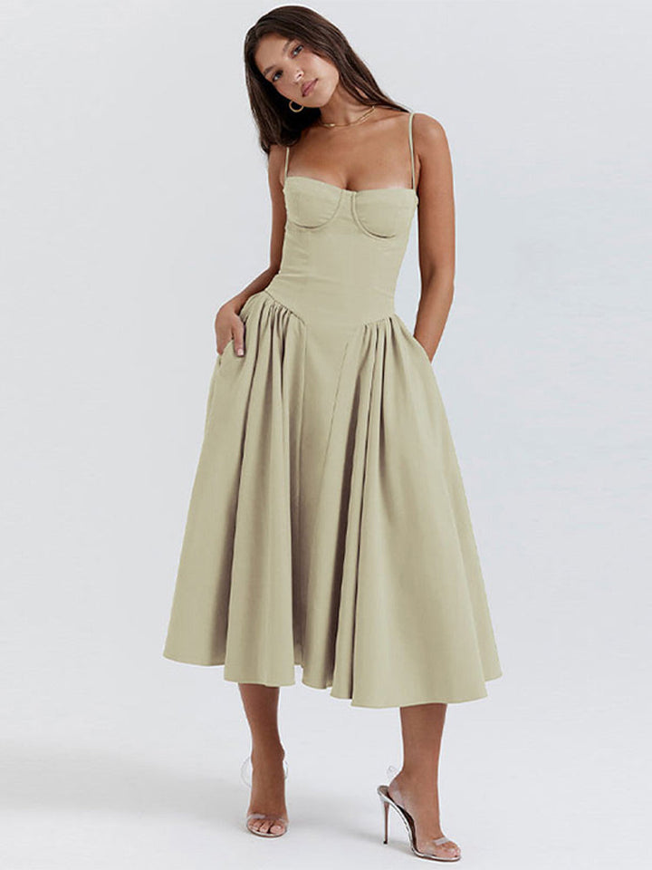 Denise - Vintage Cross-Border Fashionable Tank Long Dress