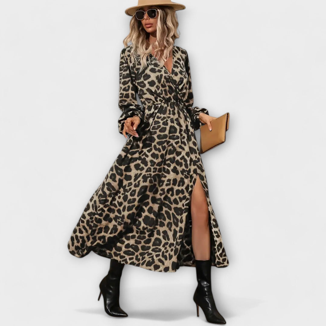 Louise - Stylish dress with leopard print