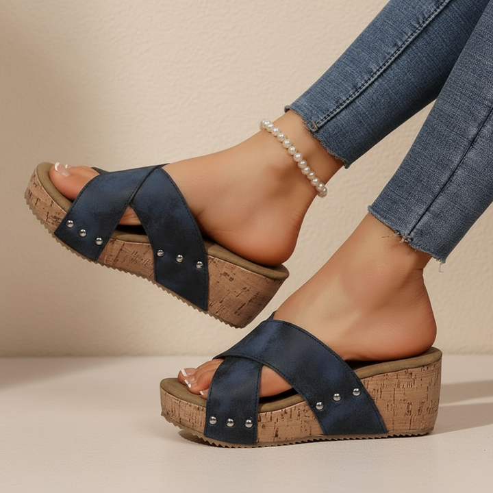 Natalie - Boho Wedge Sandals