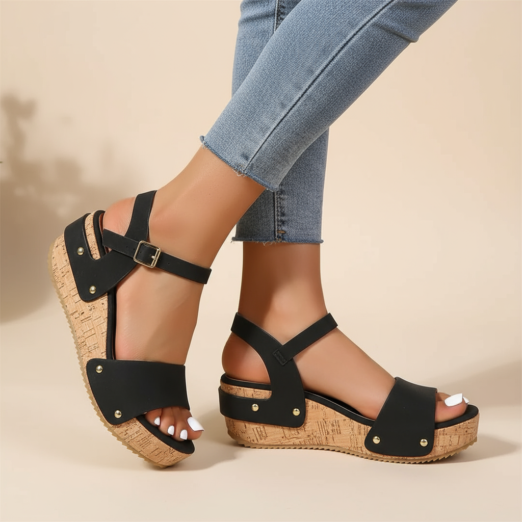 Nicole - Elegant Wedge Sandals