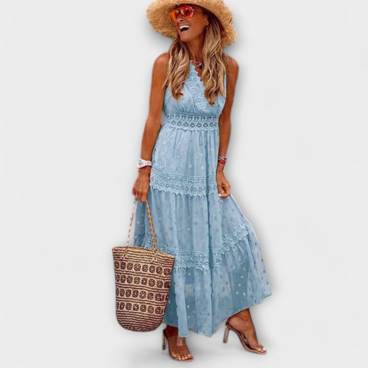 Joanne - Maxi Dress with Bohemian Lace