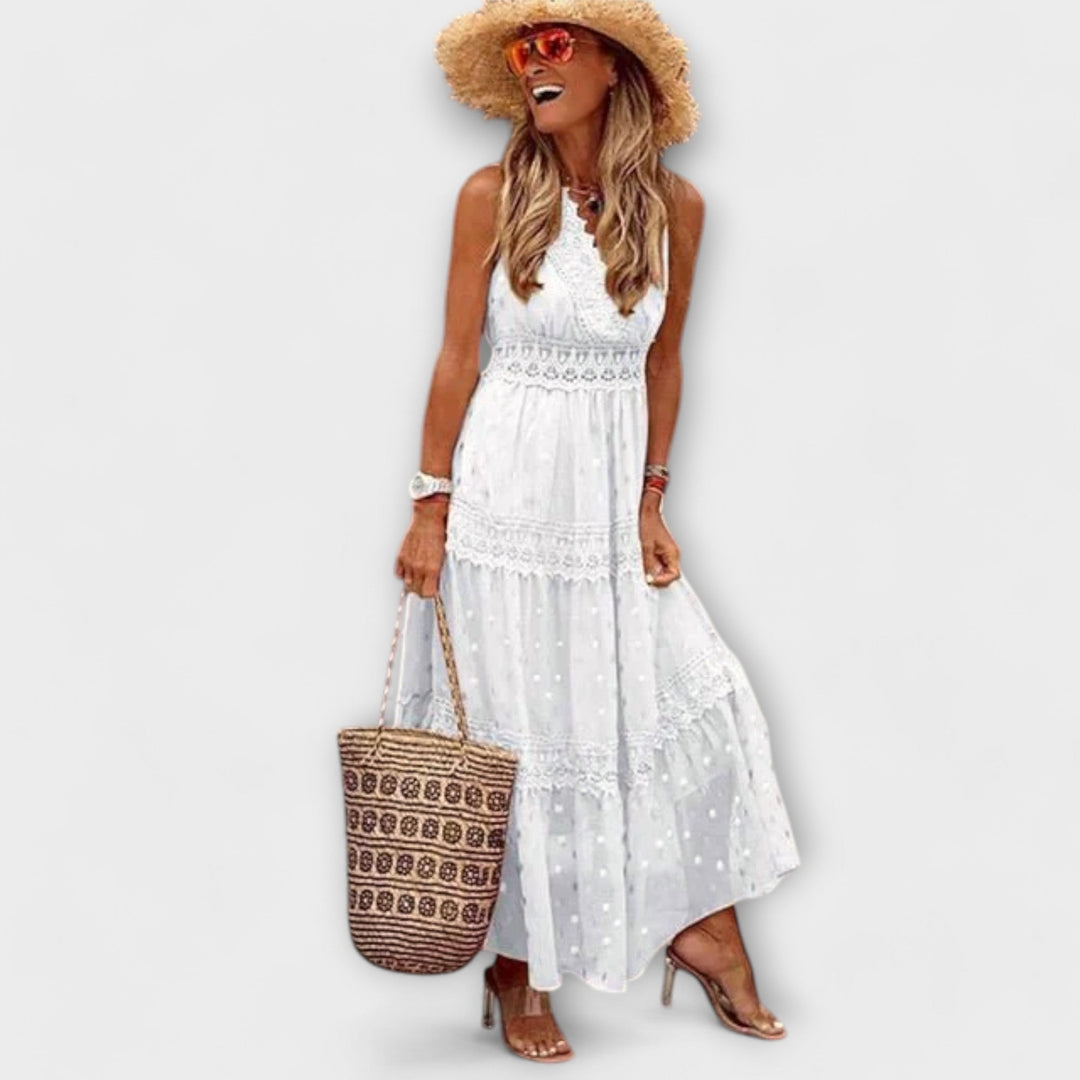 Joanne - Maxi Dress with Bohemian Lace