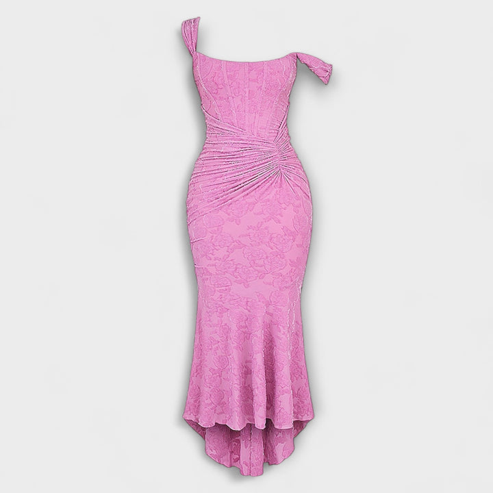 Jacqueline - Long dress with refined corset