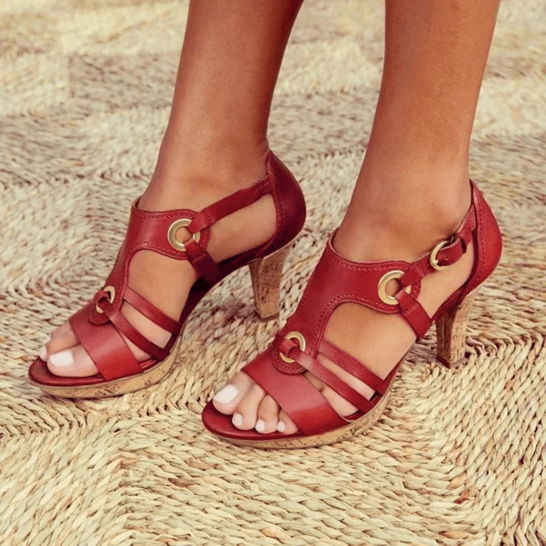 Carly -  Comfortable Heeled Sandals