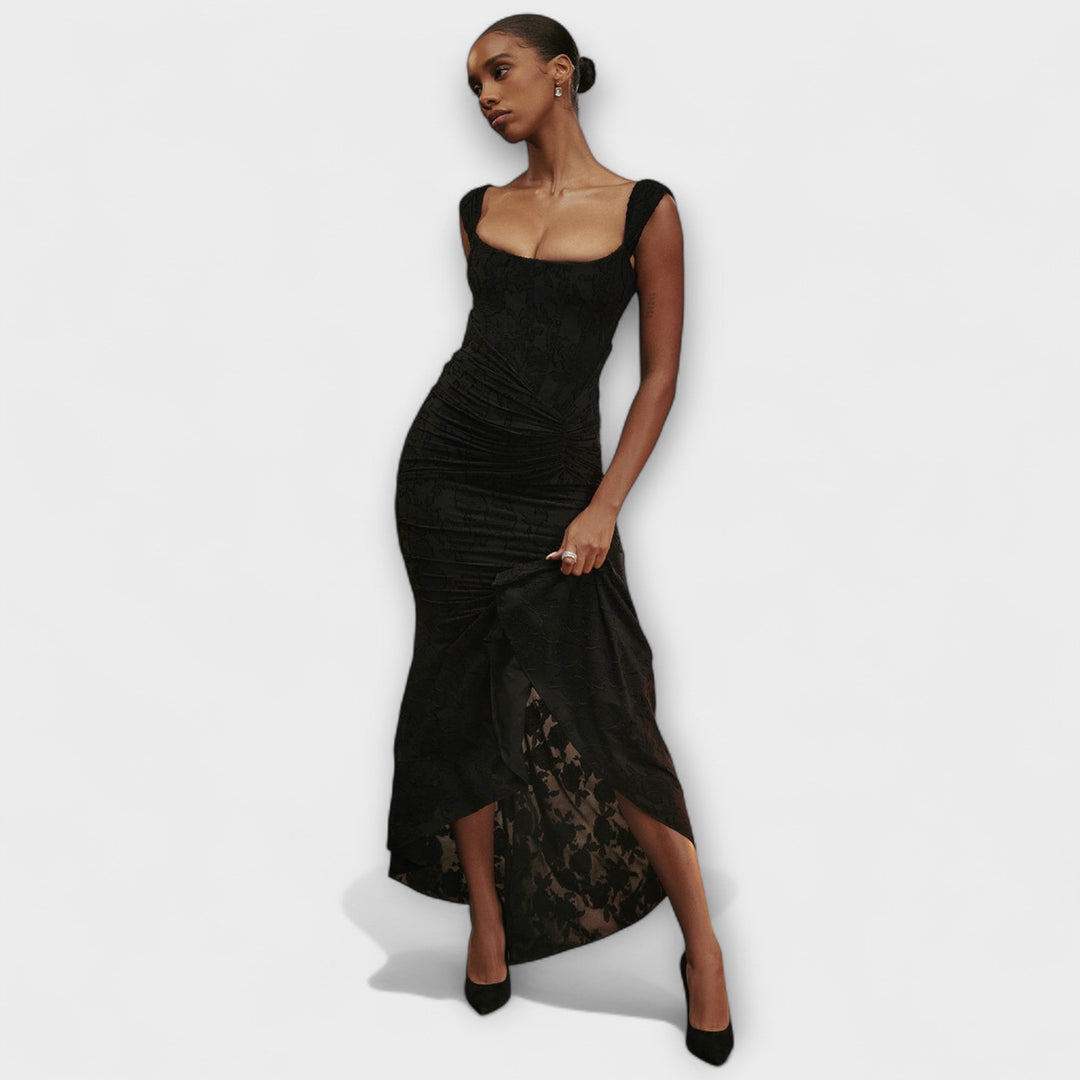 Jacqueline - Long dress with refined corset