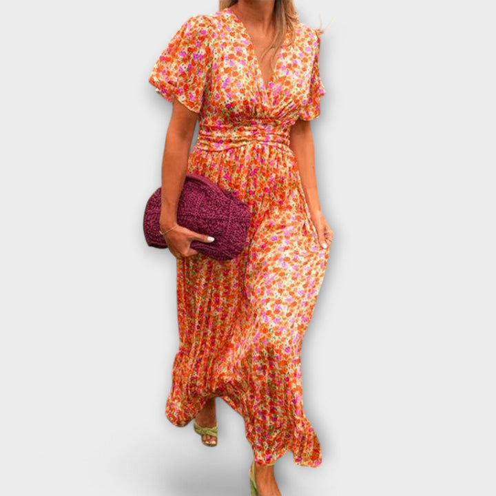 Andrea - Classic Dress with V-Neckline