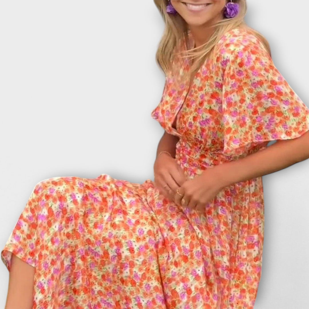 Andrea - Classic Dress with V-Neckline