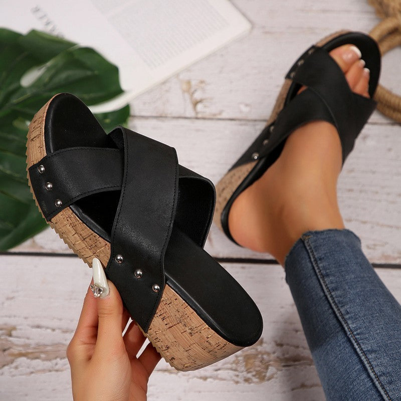 Natalie - Boho Wedge Sandals