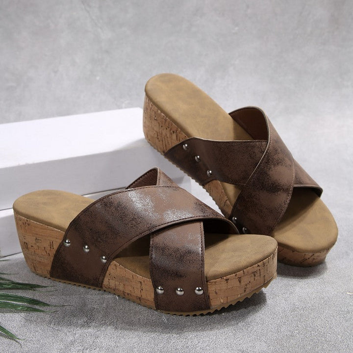 Natalie - Boho Wedge Sandals