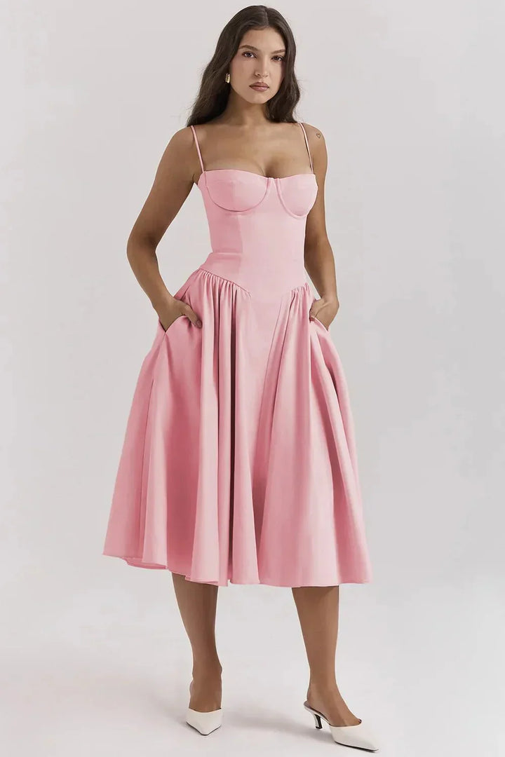 Denise - Vintage Cross-Border Fashionable Tank Long Dress